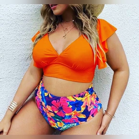 TROPIC PLUS SIZE TWO PIECE SWIMSUIT - Picture 1 of 1